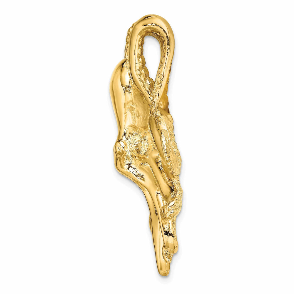 Lovely Rita's Pendants & Charms 14K Yellow Gold Solid Casted Polished and Textured Finish Octopus Slide