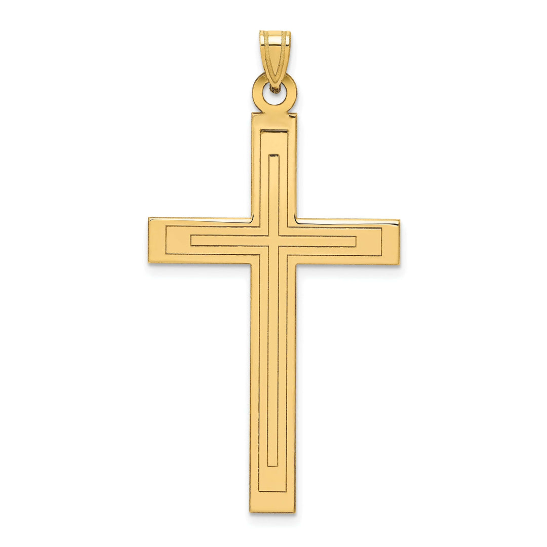Lovely Rita's Pendants & Charms 14k Yellow Gold Solid Cross Pendant