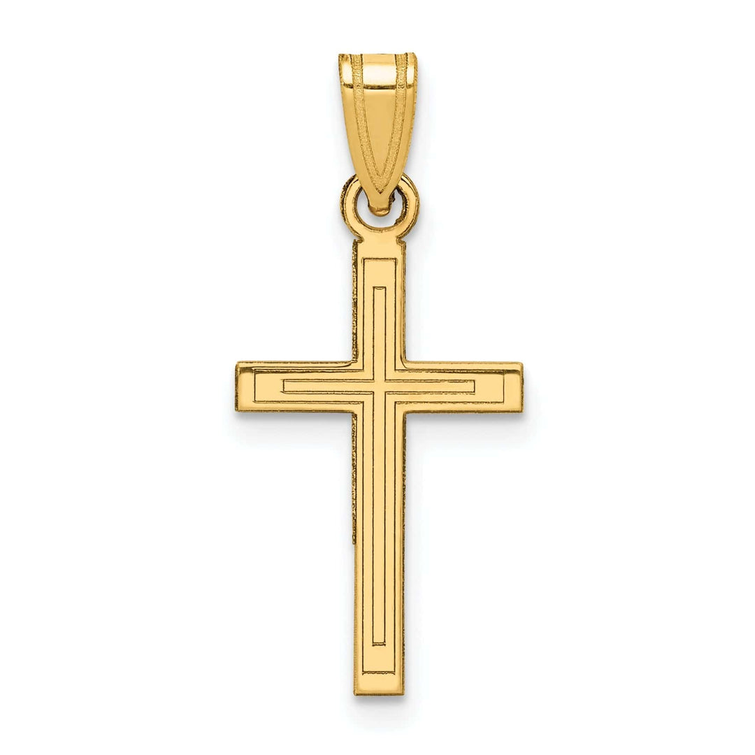 Lovely Rita's Pendants & Charms 14k Yellow Gold Solid Cross Pendant