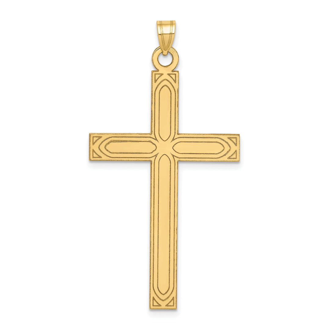 Lovely Rita's Pendants & Charms 14k Yellow Gold Solid Cross Pendant