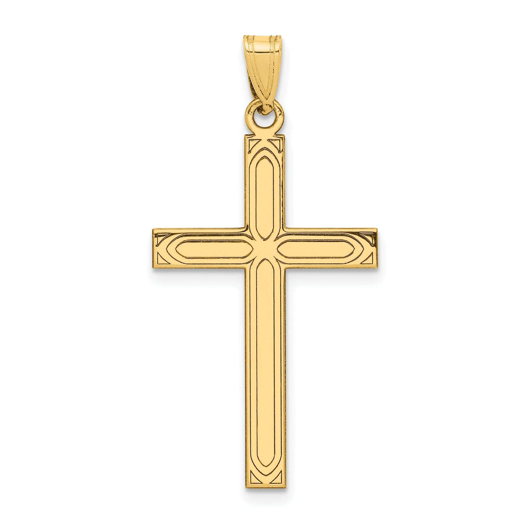 Lovely Rita's Pendants & Charms 14k Yellow Gold Solid Cross Pendant