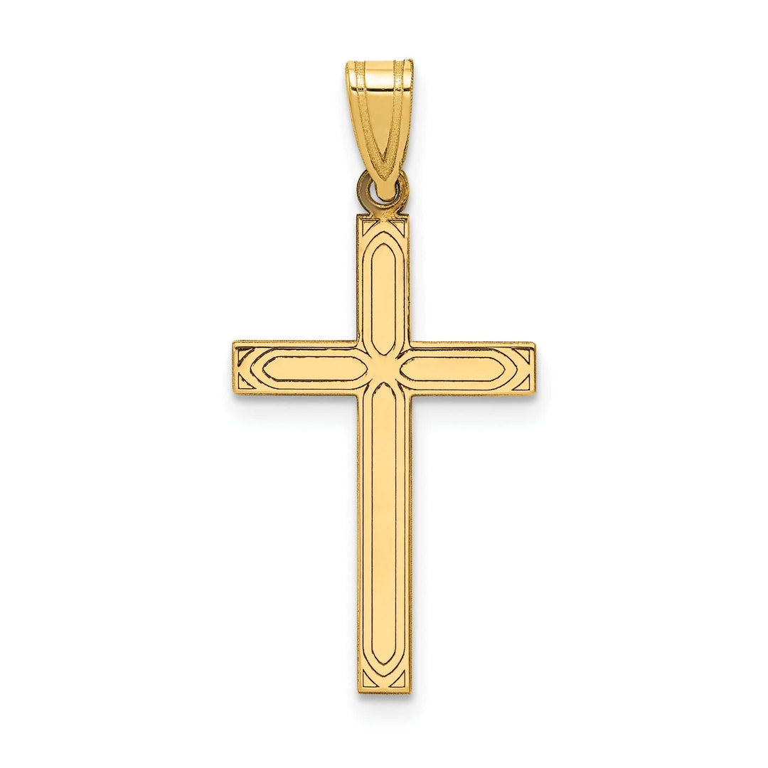 Lovely Rita's Pendants & Charms 14k Yellow Gold Solid Cross Pendant