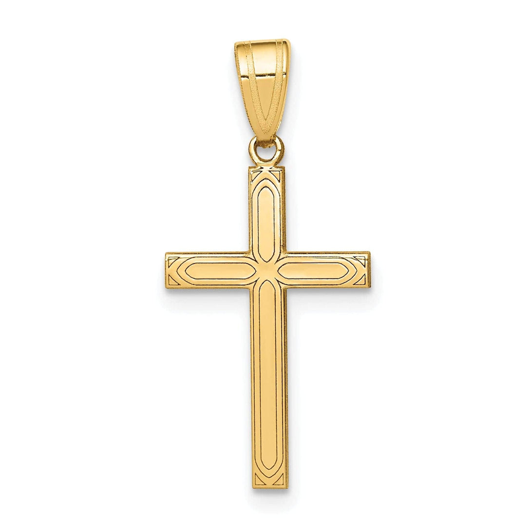 Lovely Rita's Pendants & Charms 14k Yellow Gold Solid Cross Pendant