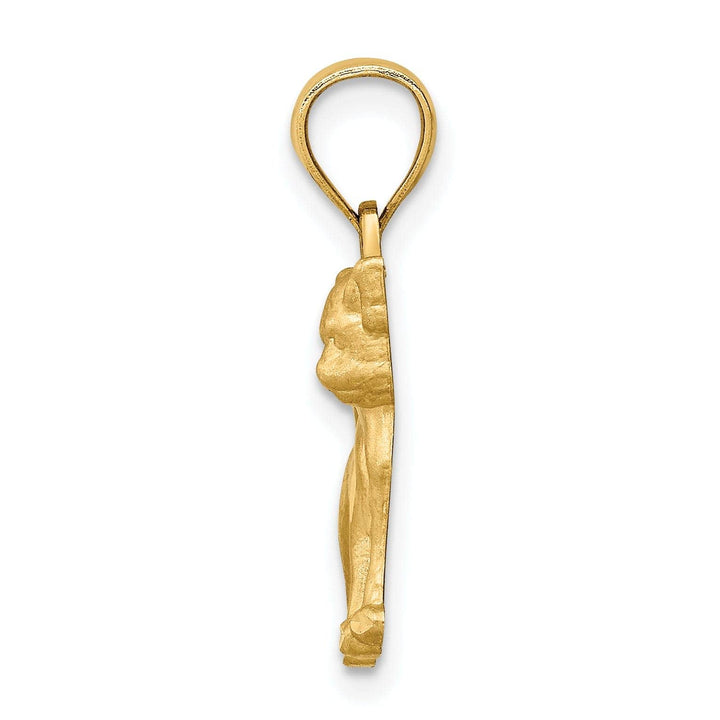 Lovely Rita's Pendants & Charms 14k Yellow Gold Solid Diamond Cut Satin Finish German Chihuahua Dog Charm Pendant