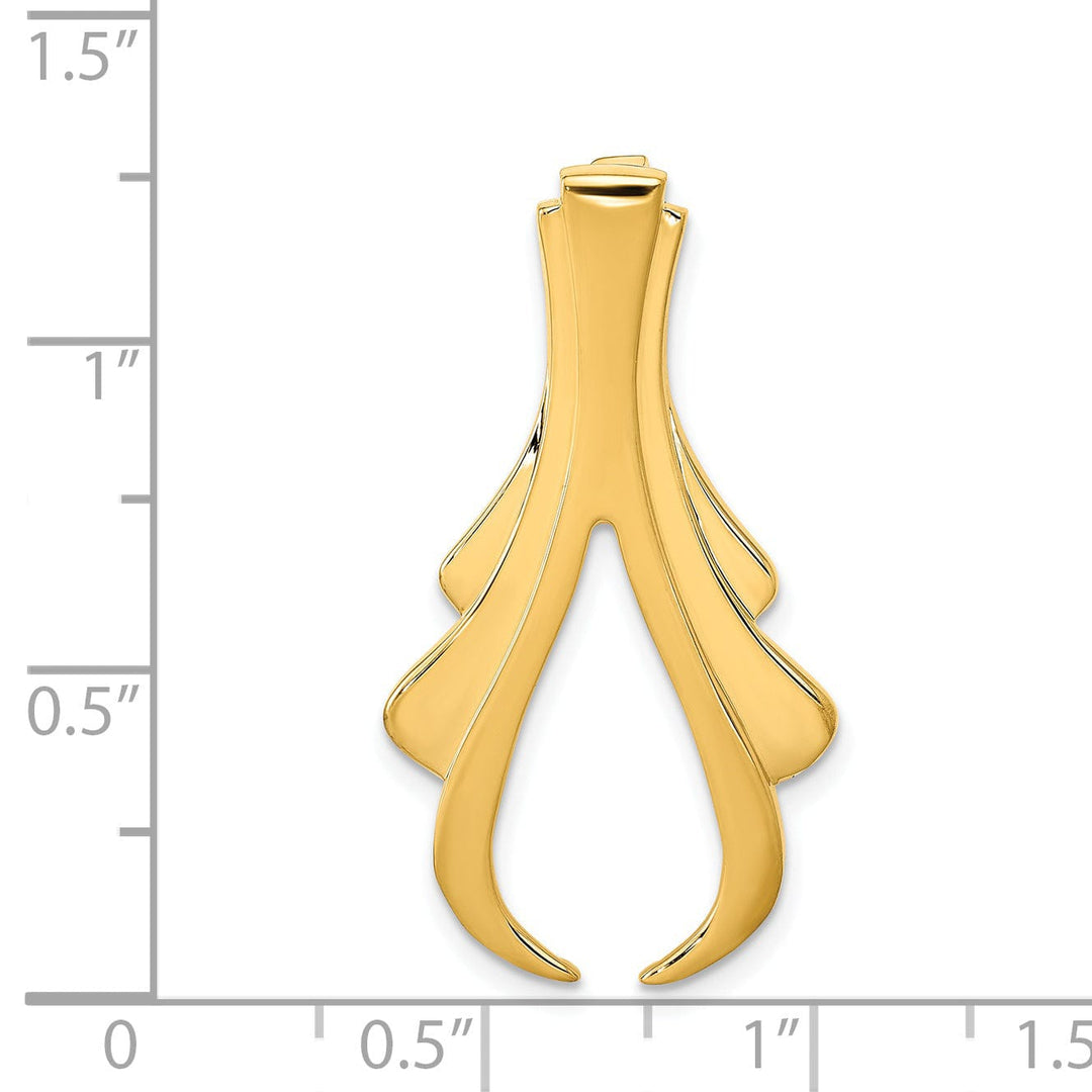 Lovely Rita's Pendants & Charms 14k Yellow Gold Solid Fancy Design Omega Slide Pendant