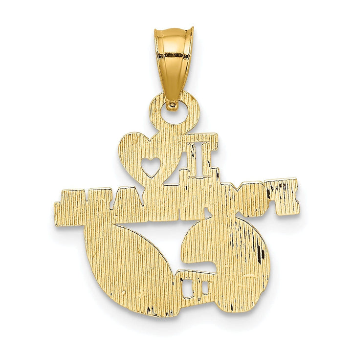 Lovely Rita's Pendants & Charms 14k Yellow Gold Solid I HEART FOOTBALL Pendant