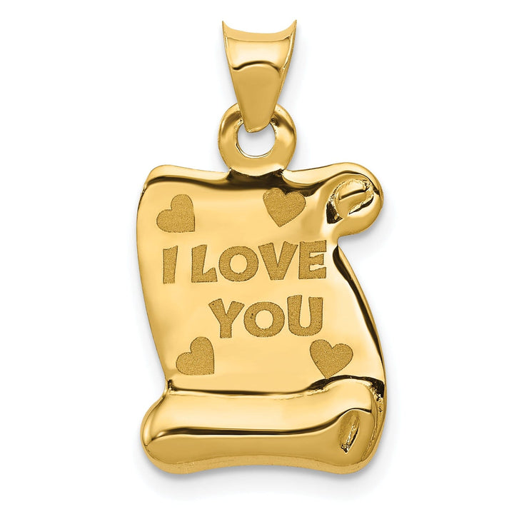 Lovely Rita's Pendants & Charms 14k Yellow Gold Solid I LOVE YOU Pendant