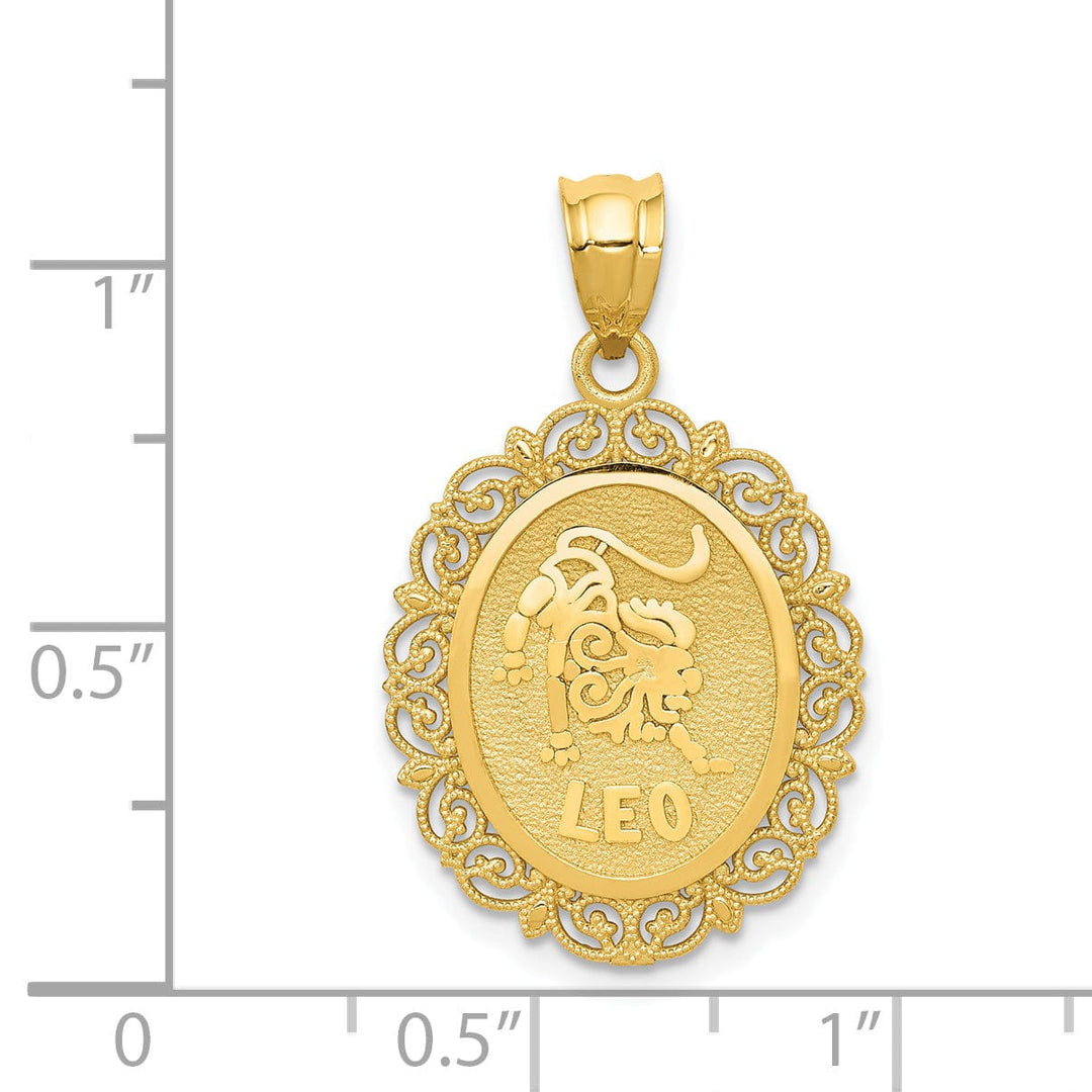 Lovely Rita's Pendants & Charms 14k Yellow Gold Solid Leo Zodiac Pendant