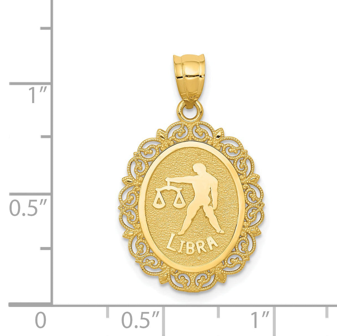 Lovely Rita's Pendants & Charms 14k Yellow Gold Solid Libra Zodiac Pendant