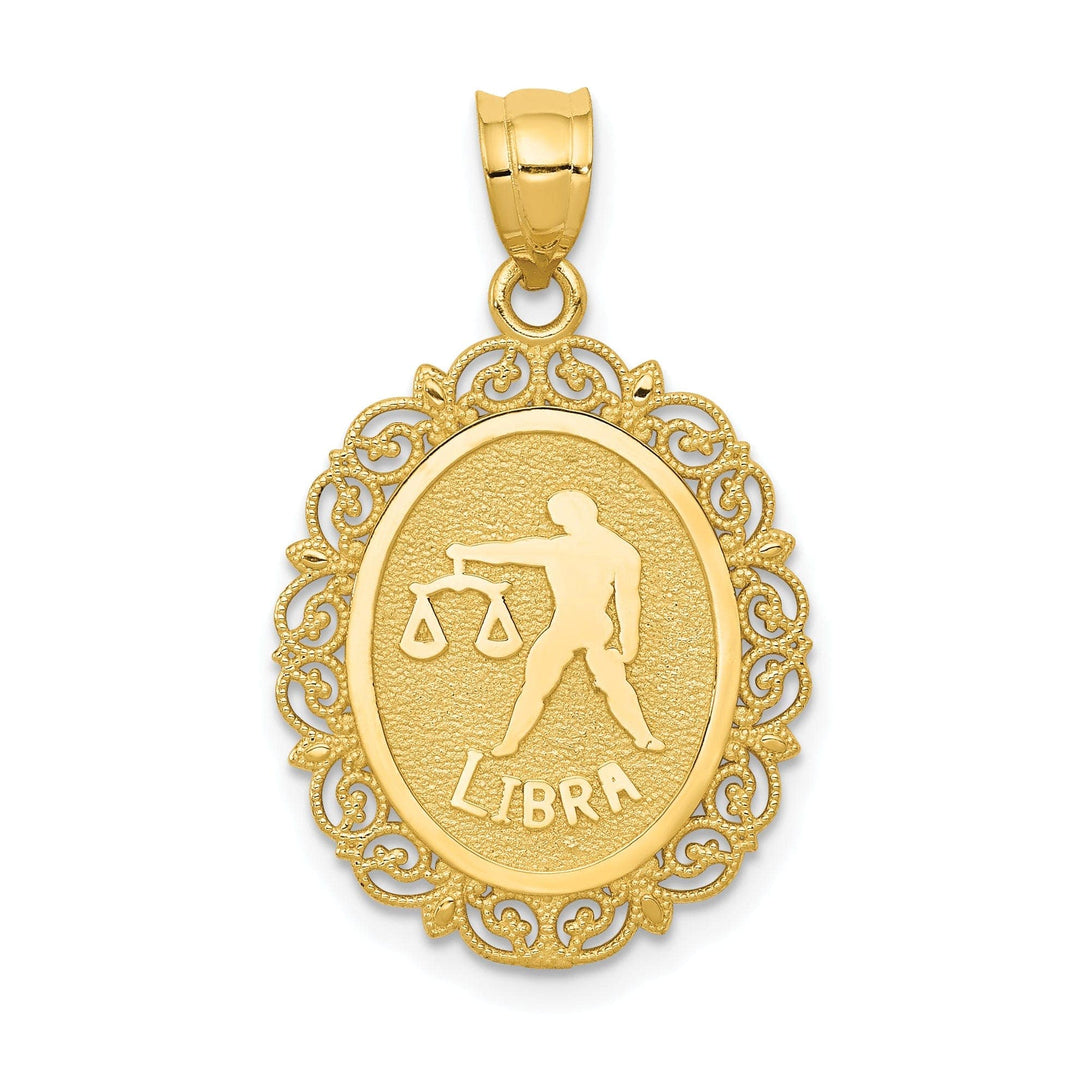 Lovely Rita's Pendants & Charms 14k Yellow Gold Solid Libra Zodiac Pendant