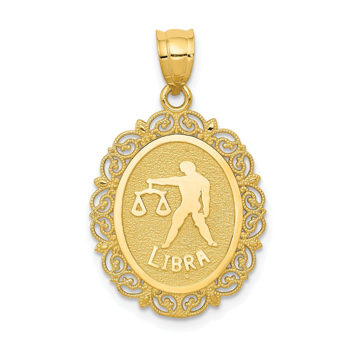 Lovely Rita's Pendants & Charms 14k Yellow Gold Solid Libra Zodiac Pendant