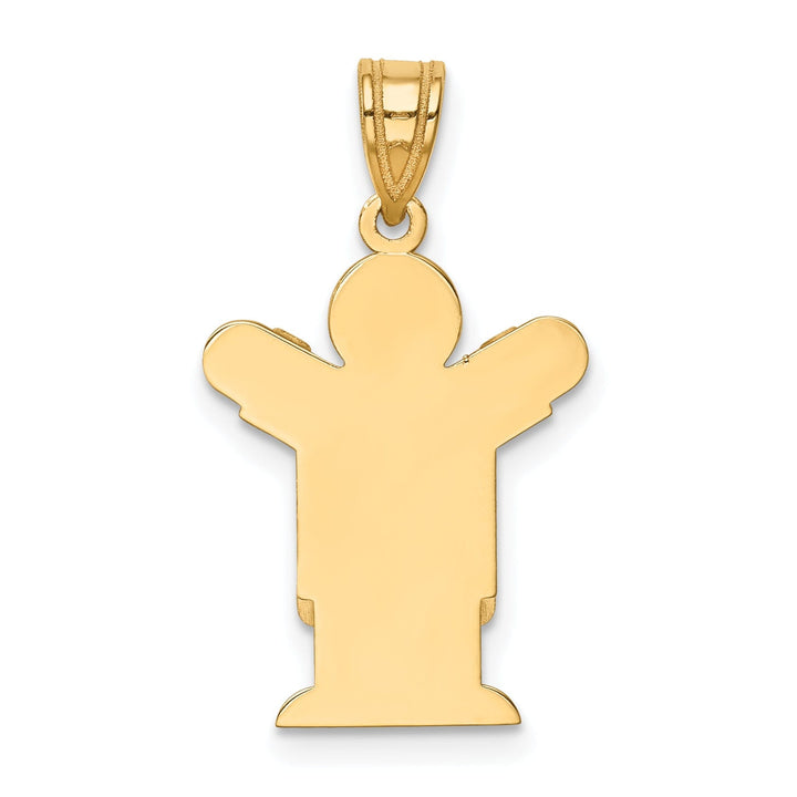 Lovely Rita's Pendants & Charms 14k Yellow Gold Solid Love Boy With Overalls Charm