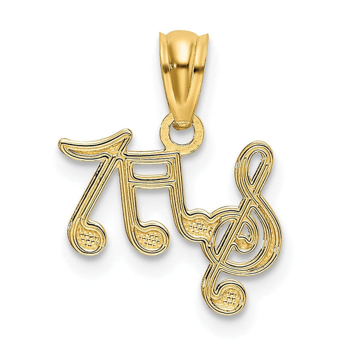 Lovely Rita's Pendants & Charms 14k Yellow Gold Solid Music Notes Pendant