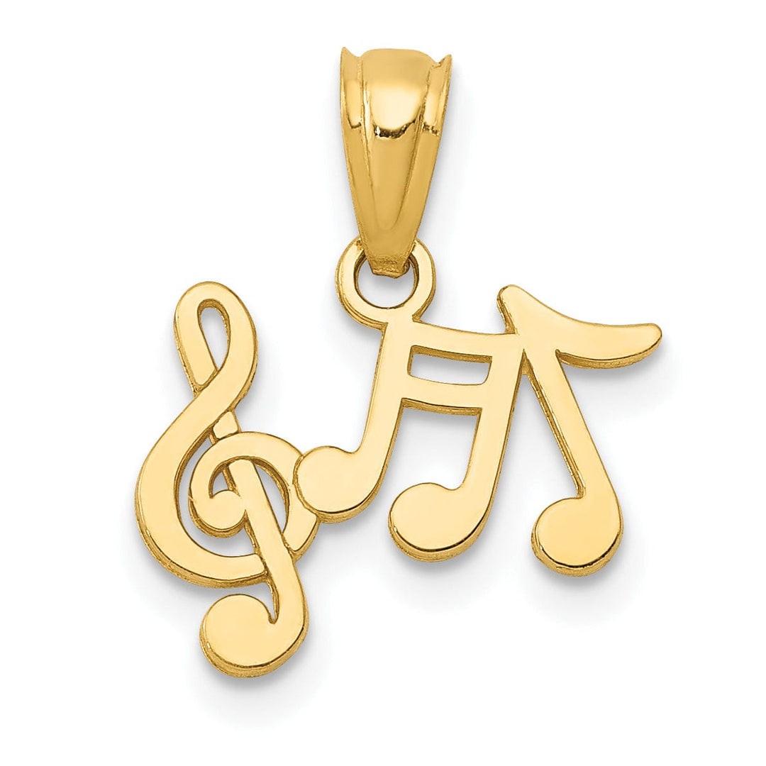 Lovely Rita's Pendants & Charms 14k Yellow Gold Solid Music Notes Pendant