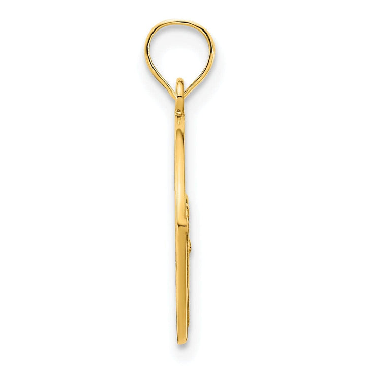 Lovely Rita's Pendants & Charms 14k Yellow Gold Solid Open Back Polished Finish Epoxy Butterfly Charm Pendant