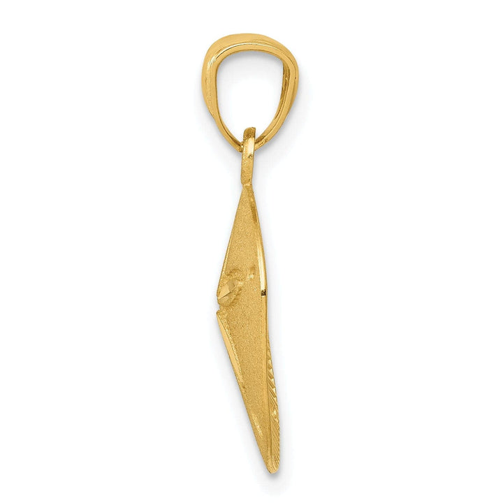 Lovely Rita's Pendants & Charms 14k Yellow Gold Solid Open Back Satin Diamond Cut Finish Sea Sand Dollar Charm Pendant