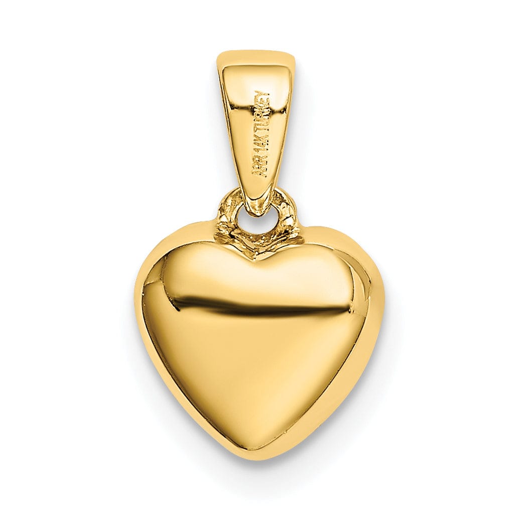 Lovely Rita's Pendants & Charms 14k Yellow Gold Solid Pave C.Z Heart Pendant