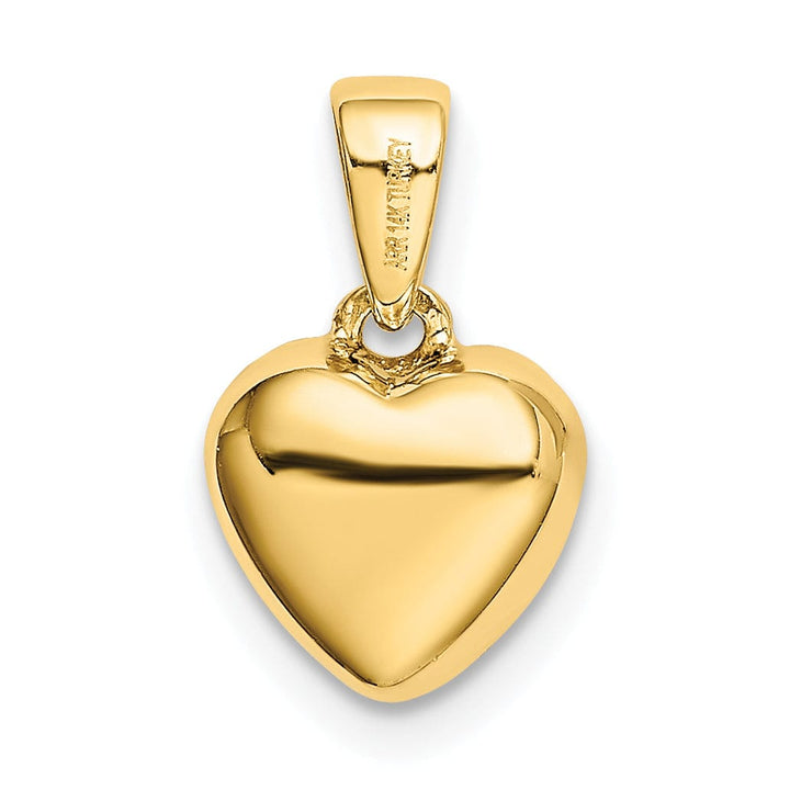 Lovely Rita's Pendants & Charms 14k Yellow Gold Solid Pave C.Z Heart Pendant