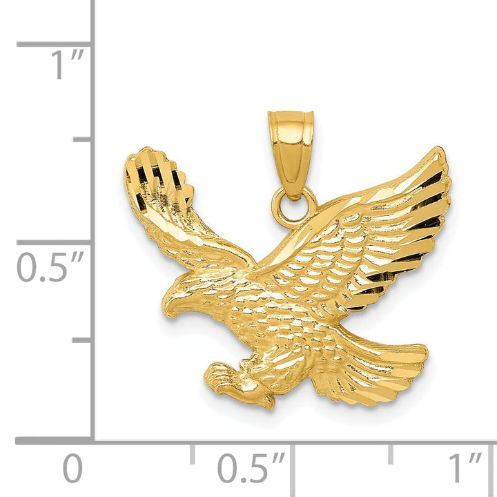 Lovely Rita's Pendants & Charms 14k Yellow Gold Solid Polished D.C Eagle Men's Pendant