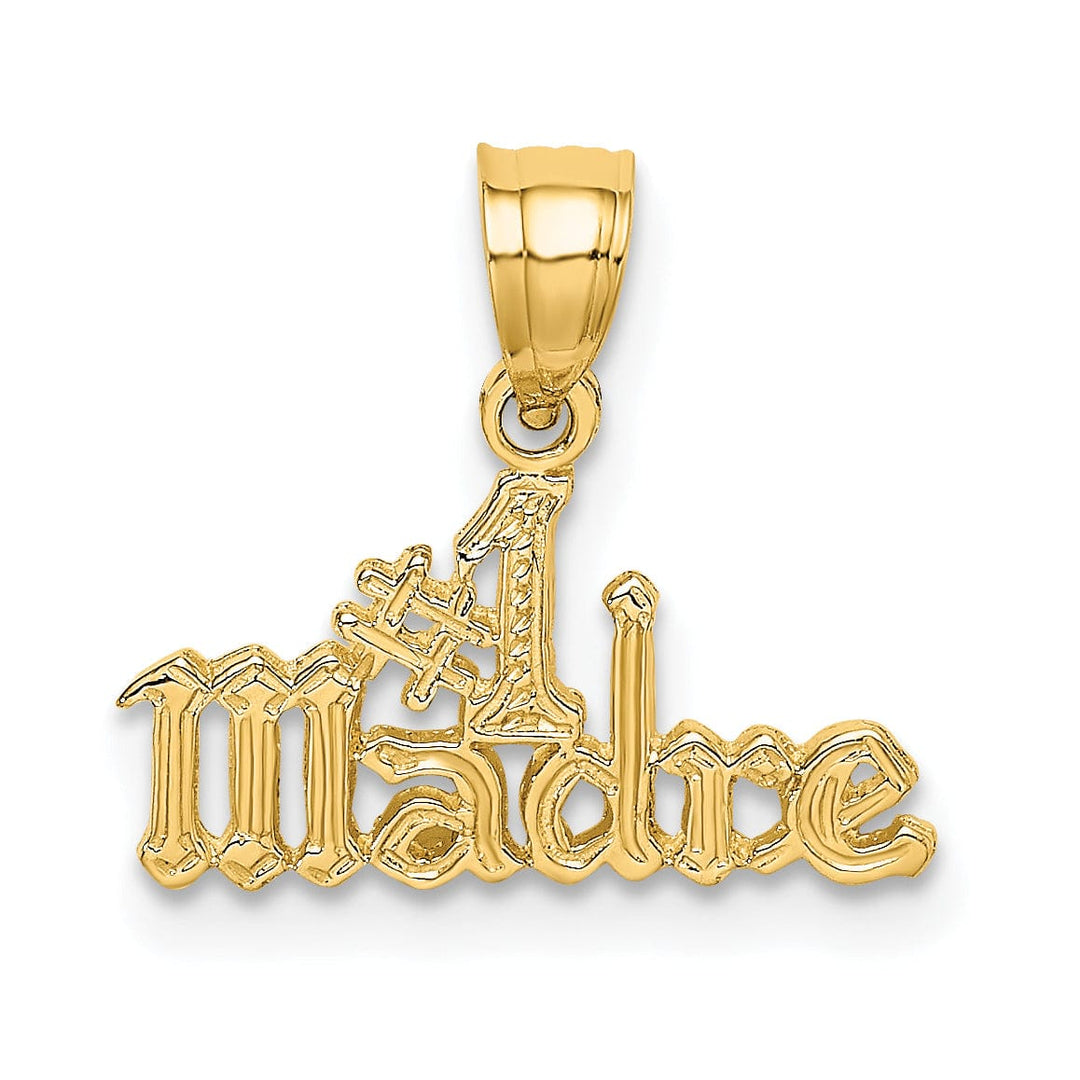 Lovely Rita's Pendants & Charms 14k Yellow Gold Solid Polished Finish #1 MADRE Pendant