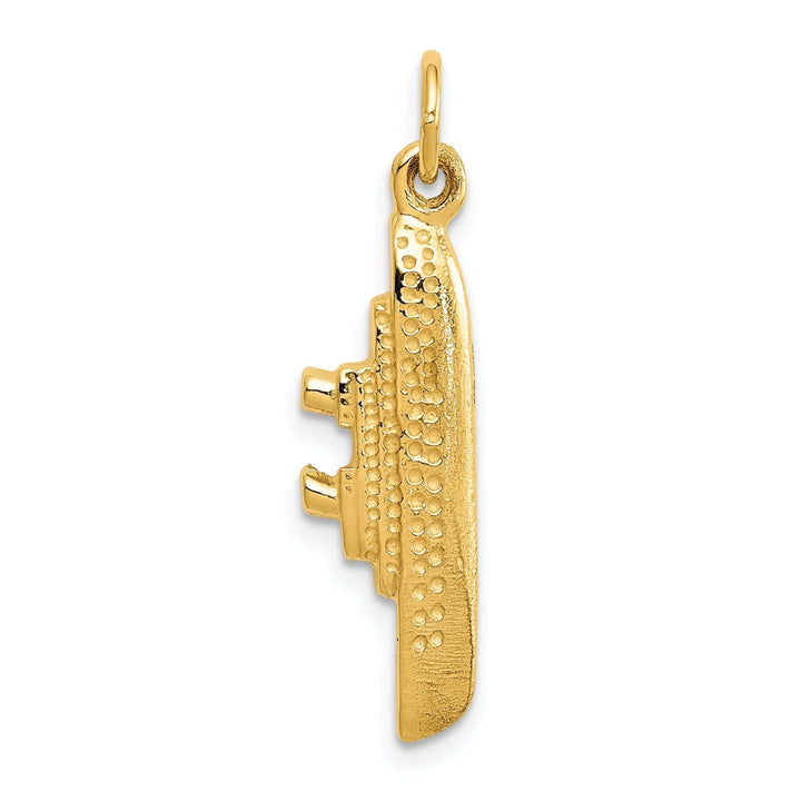 Lovely Rita's Pendants & Charms 14k Yellow Gold Solid Polished Finish 3-Dimensional Cruise Ship Charm Pendant