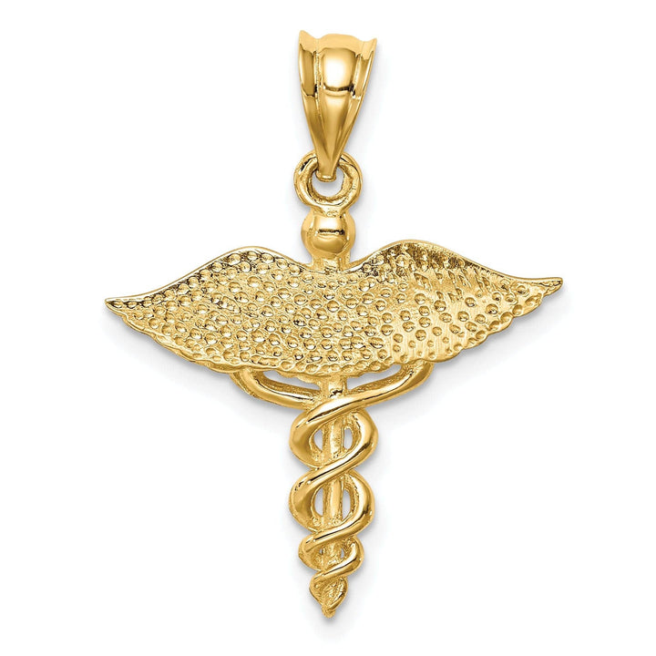 Lovely Rita's Pendants & Charms 14K Yellow Gold Solid Polished Finish 3-Dimensional Medical Symbol Charm Pendant
