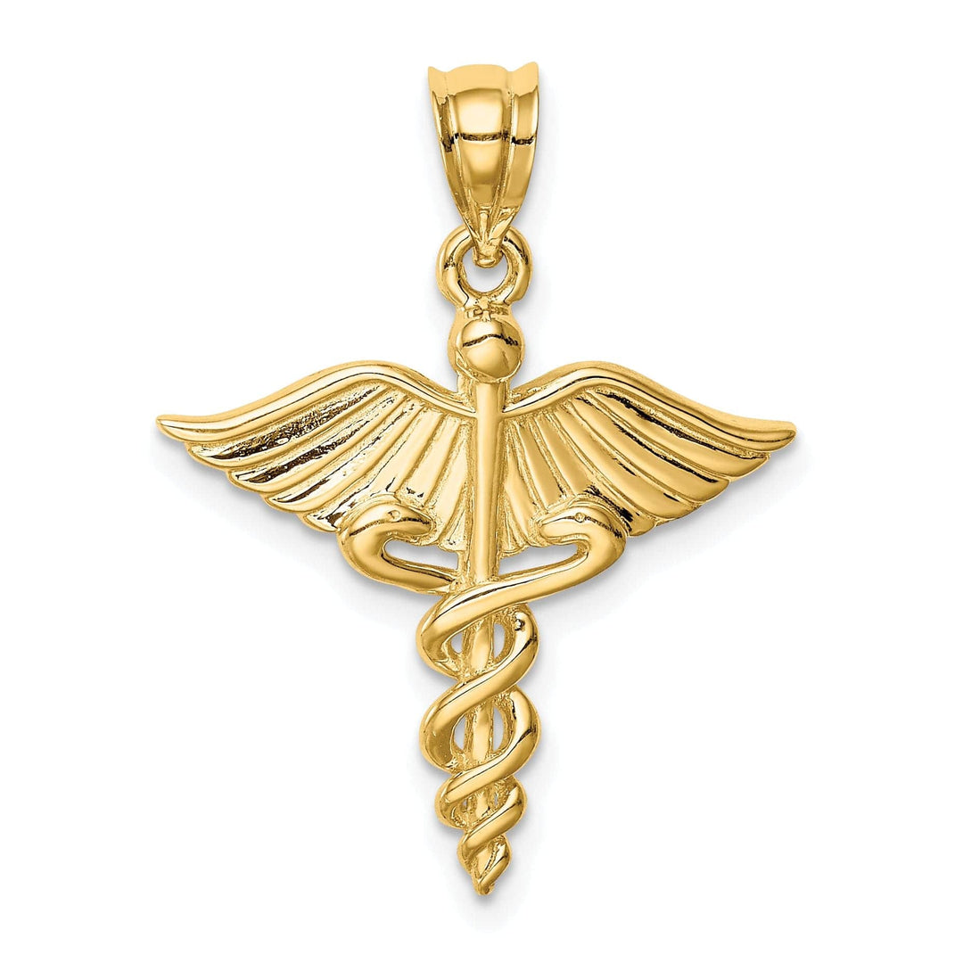 Lovely Rita's Pendants & Charms 14K Yellow Gold Solid Polished Finish 3-Dimensional Medical Symbol Charm Pendant