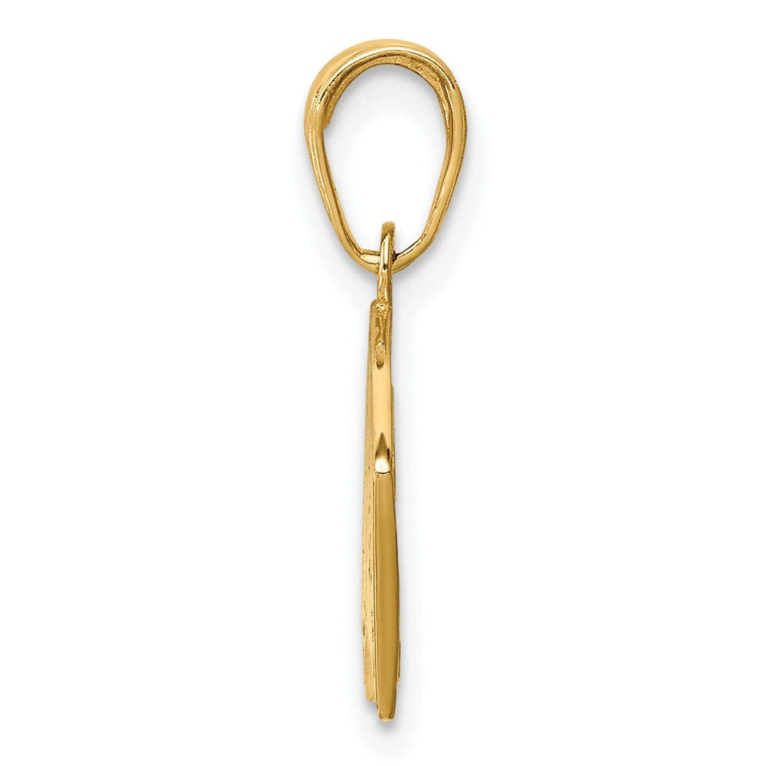 Lovely Rita's Pendants & Charms 14k Yellow Gold Solid Polished Finish 4-Aces Playing Cards Charm Pendant