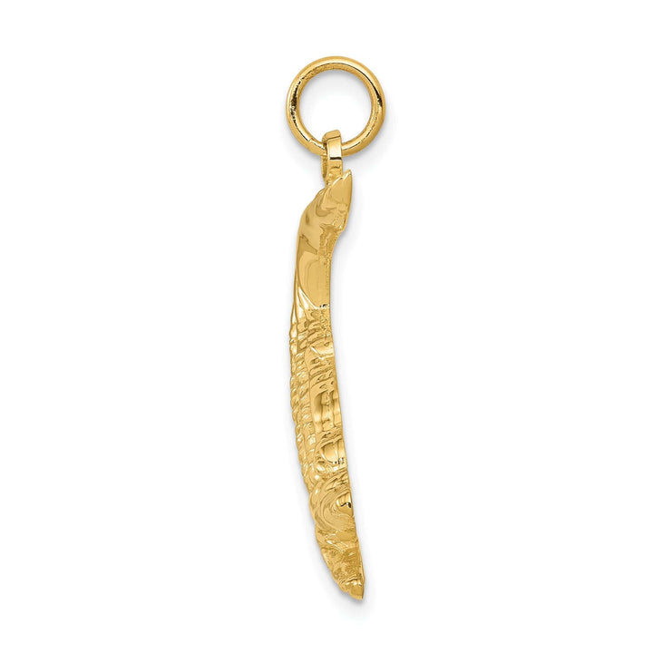 Lovely Rita's Pendants & Charms 14k Yellow Gold Solid Polished Finish Alligator Charm Pendant