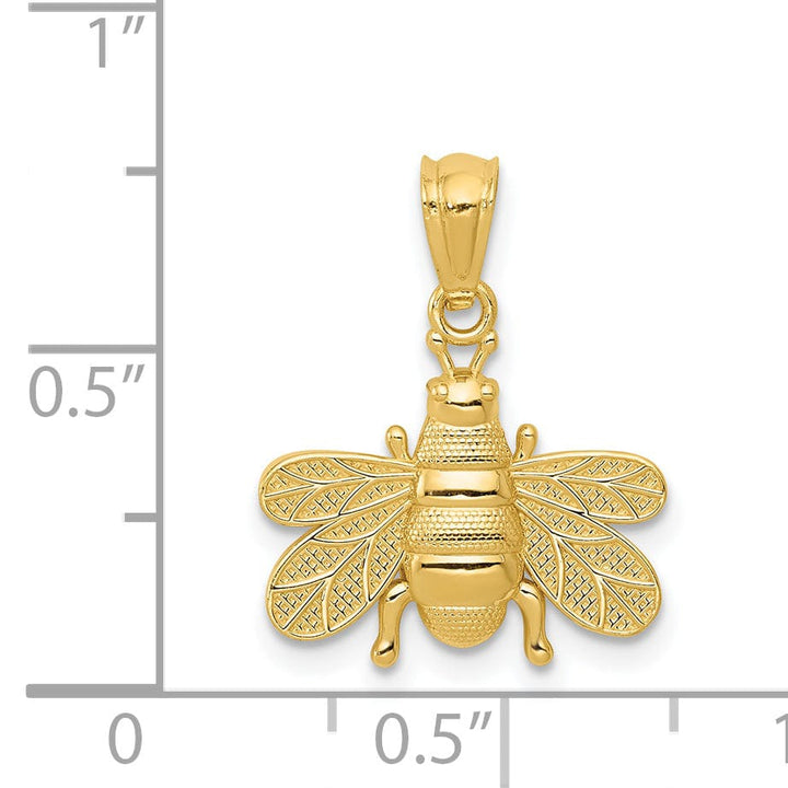 Lovely Rita's Pendants & Charms 14k Yellow Gold Solid Polished Finish Bumble Bee Pendant