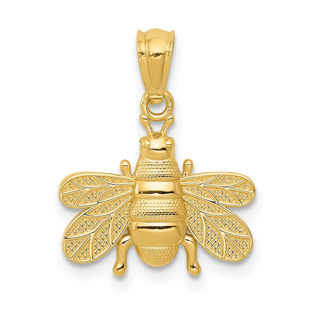 Lovely Rita's Pendants & Charms 14k Yellow Gold Solid Polished Finish Bumble Bee Pendant