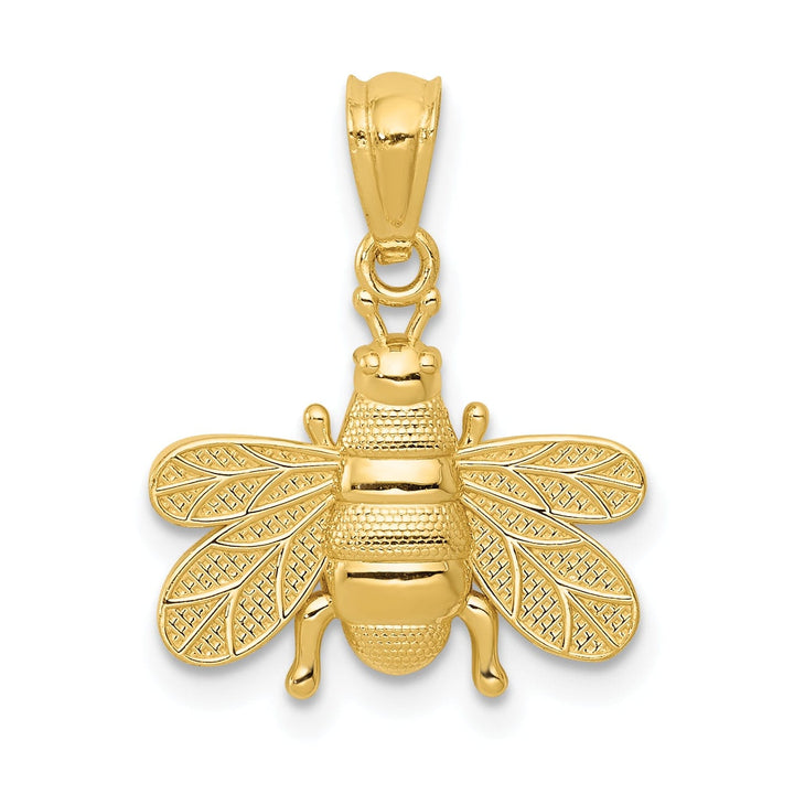 Lovely Rita's Pendants & Charms 14k Yellow Gold Solid Polished Finish Bumble Bee Pendant
