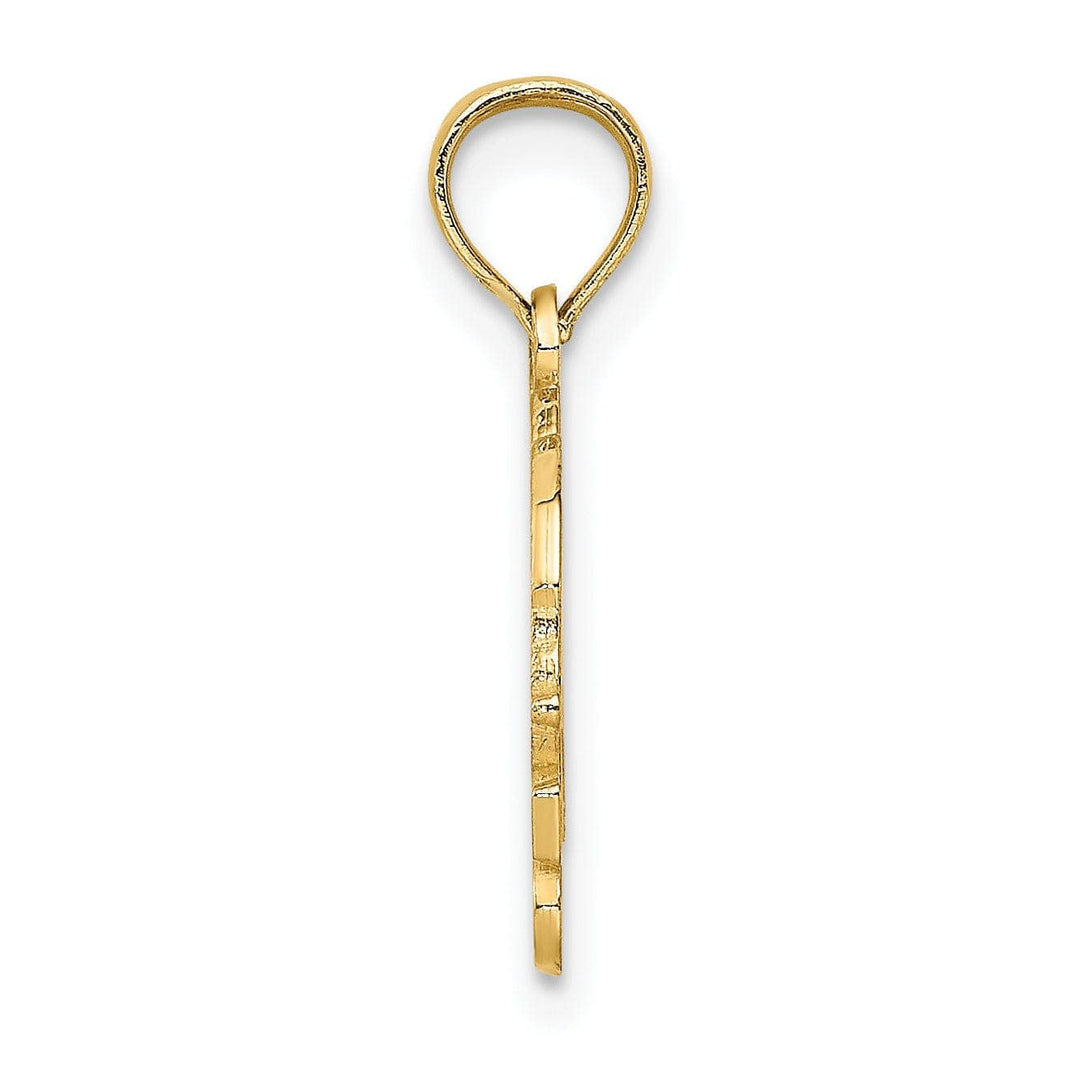 Lovely Rita's Pendants & Charms 14k Yellow Gold Solid Polished Finish Casted I HEART TURTLES Charm Pendant