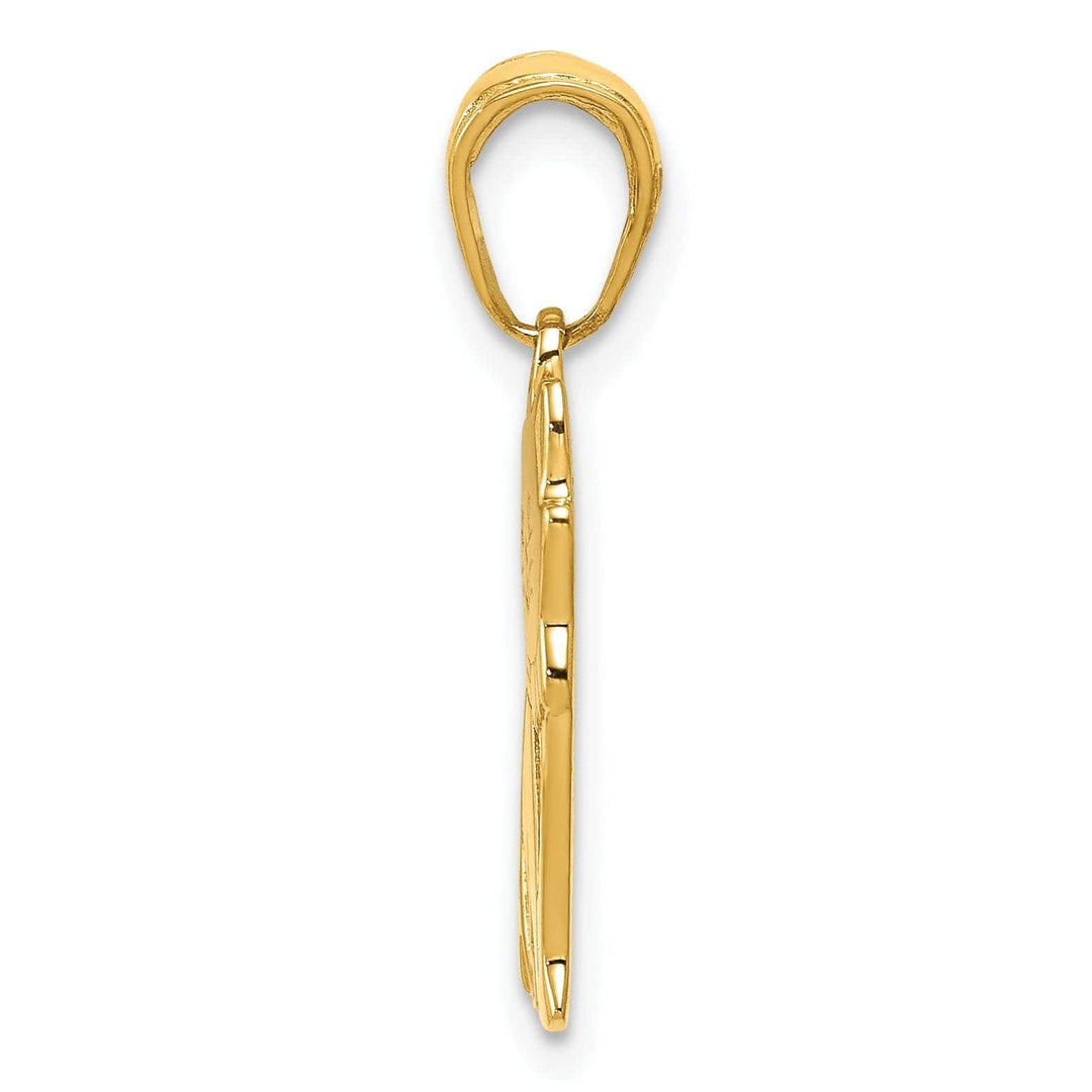 Lovely Rita's Pendants & Charms 14k Yellow Gold Solid Polished Finish Cats Sitting Charm Pendant