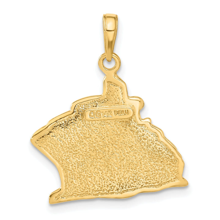 Lovely Rita's Pendants & Charms 14k Yellow Gold Solid Polished Finish Cruise Ship Charm Pendant