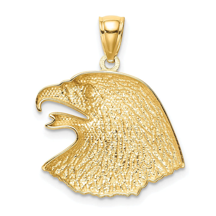Lovely Rita's Pendants & Charms 14k Yellow Gold Solid Polished Finish Eagle Head Men's Pendant