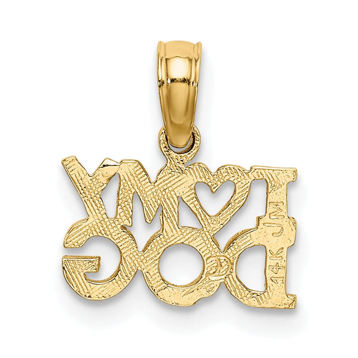 Lovely Rita's Pendants & Charms 14k Yellow Gold Solid Polished Finish I HEART MY DOGS Charm Pendant