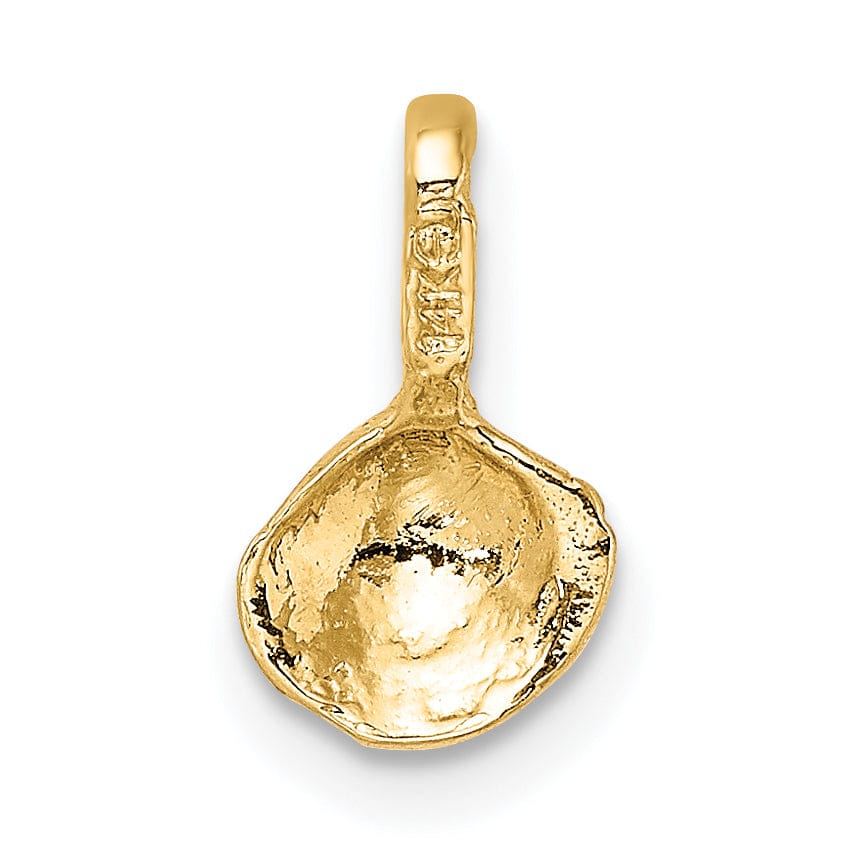 Lovely Rita's Pendants & Charms 14K Yellow Gold Solid Polished Finish Mini Clam Shell Charm Pendant