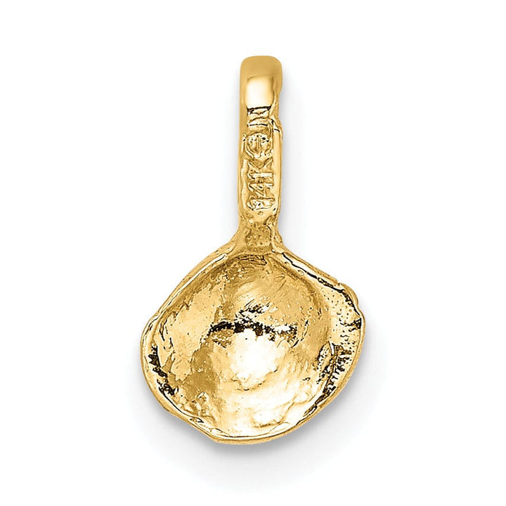 Lovely Rita's Pendants & Charms 14K Yellow Gold Solid Polished Finish Mini Clam Shell Charm Pendant