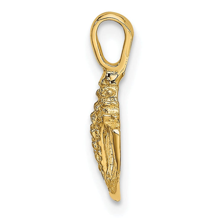 Lovely Rita's Pendants & Charms 14K Yellow Gold Solid Polished Finish Mini Conch Shell Pendant