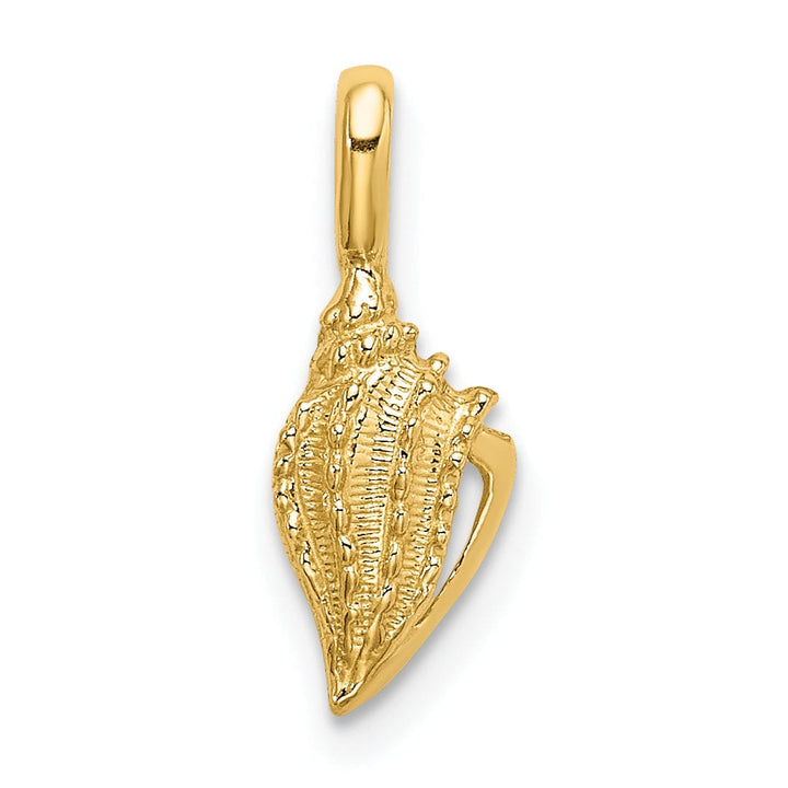 Lovely Rita's Pendants & Charms 14K Yellow Gold Solid Polished Finish Mini Conch Shell Pendant