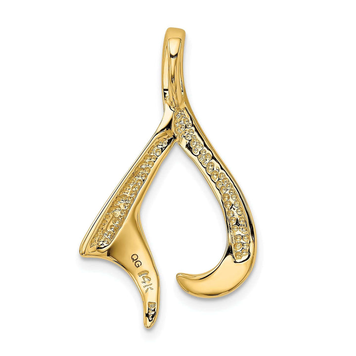 Lovely Rita's Pendants & Charms 14K Yellow Gold Solid Polished Finish Modern Sleek Look Omega Slide Pendant fits up to 6 mm Omega