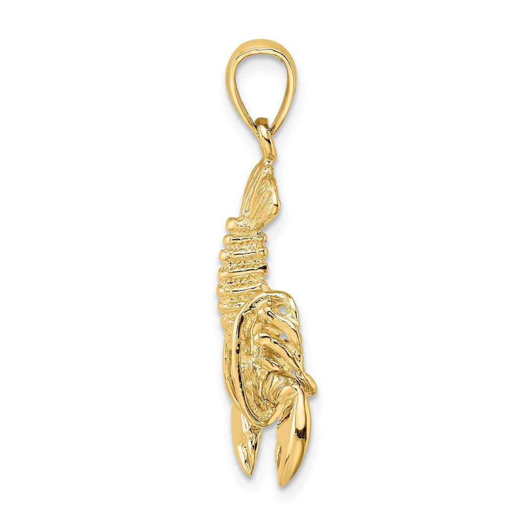 Lovely Rita's Pendants & Charms 14K Yellow Gold Solid Polished Finish Open Back Moveable Lobster Charm Pendant