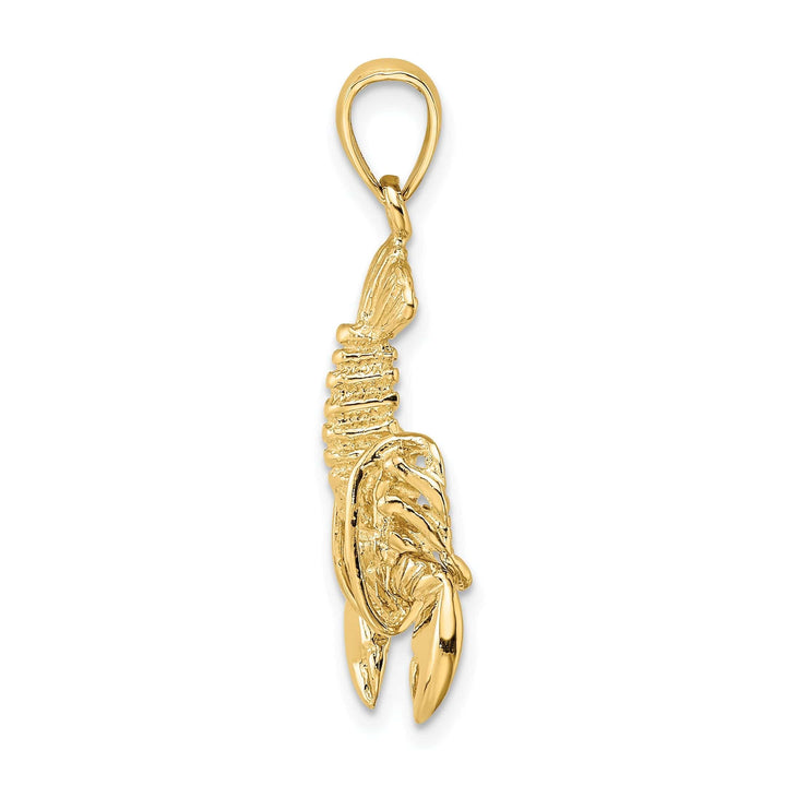 Lovely Rita's Pendants & Charms 14K Yellow Gold Solid Polished Finish Open Back Moveable Lobster Charm Pendant