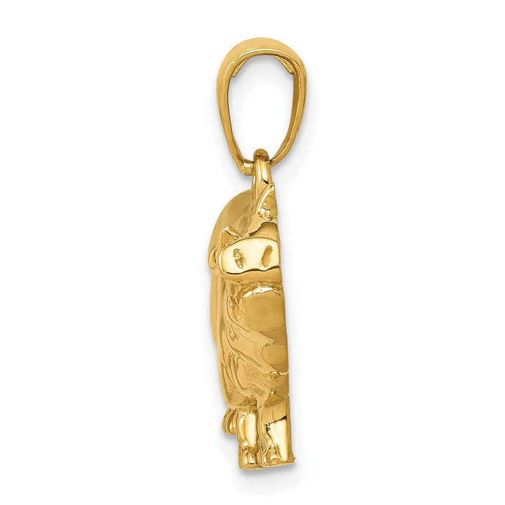 Lovely Rita's Pendants & Charms 14k Yellow Gold Solid Polished Finish Pot Belly Pig Charm Pendant