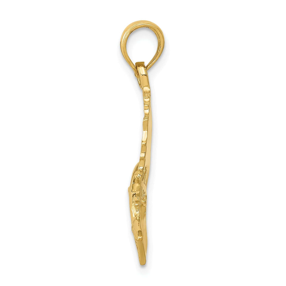 Lovely Rita's Pendants & Charms 14k Yellow Gold Solid Polished Finish Sailfish Charm Pendant
