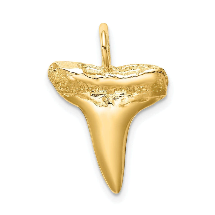 Lovely Rita's Pendants & Charms 14K Yellow Gold Solid Polished Finish Shark Tooth Charm Pendant