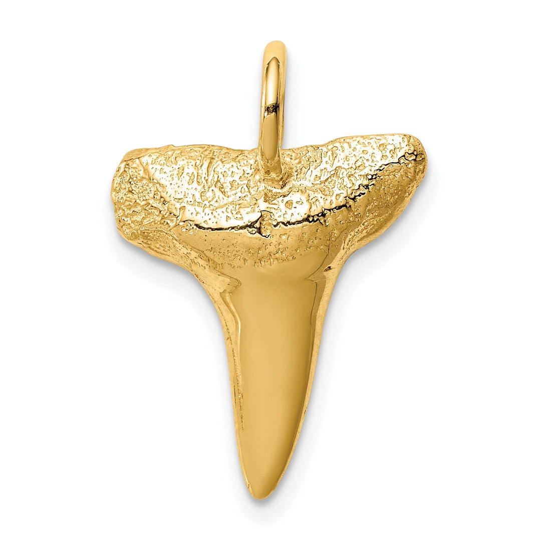 Lovely Rita's Pendants & Charms 14K Yellow Gold Solid Polished Finish Shark Tooth Charm Pendant