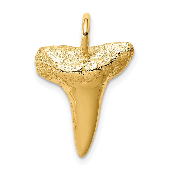 Lovely Rita's Pendants & Charms 14K Yellow Gold Solid Polished Finish Shark Tooth Charm Pendant