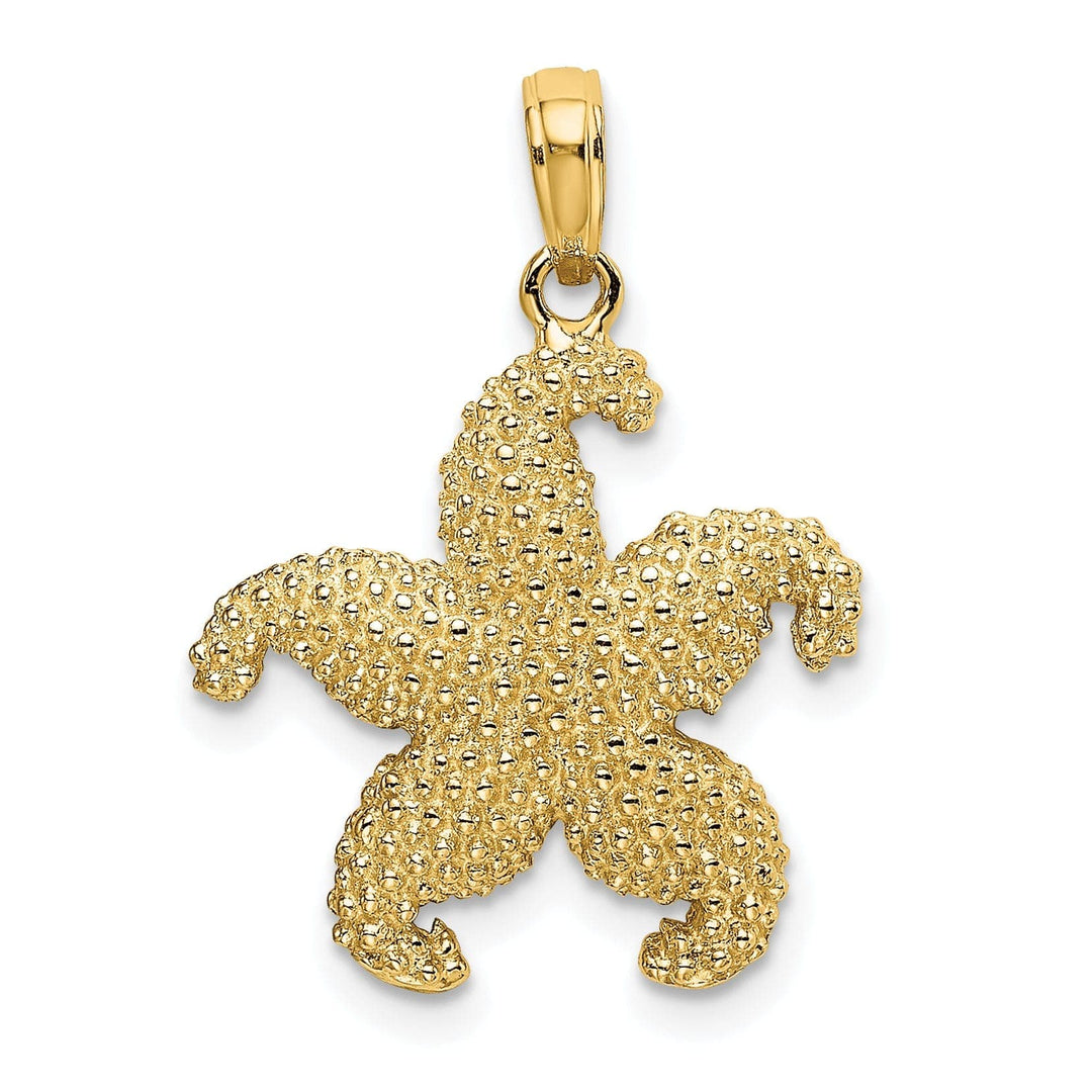 Lovely Rita's Pendants & Charms 14K Yellow Gold Solid Polished Finish Starfish Charm Pendant